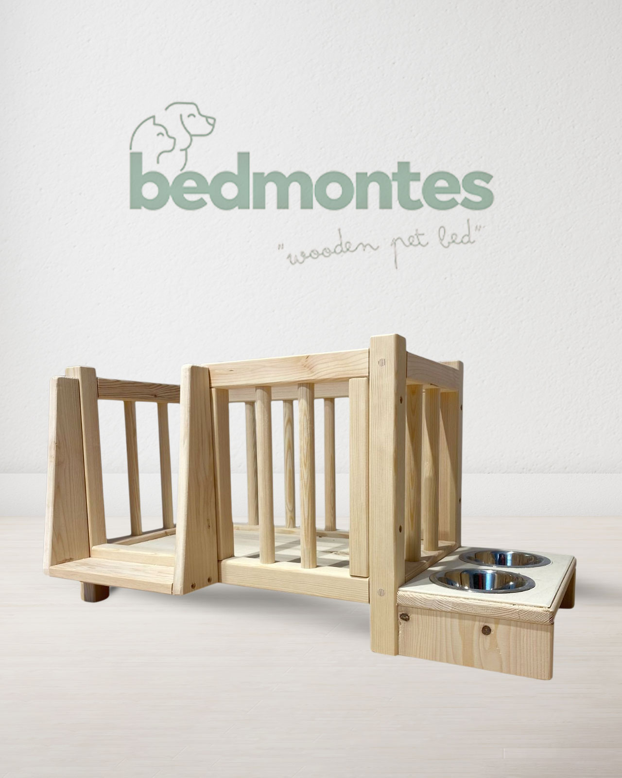 Maça Model Ahşap Evcil Hayvan Yatağı