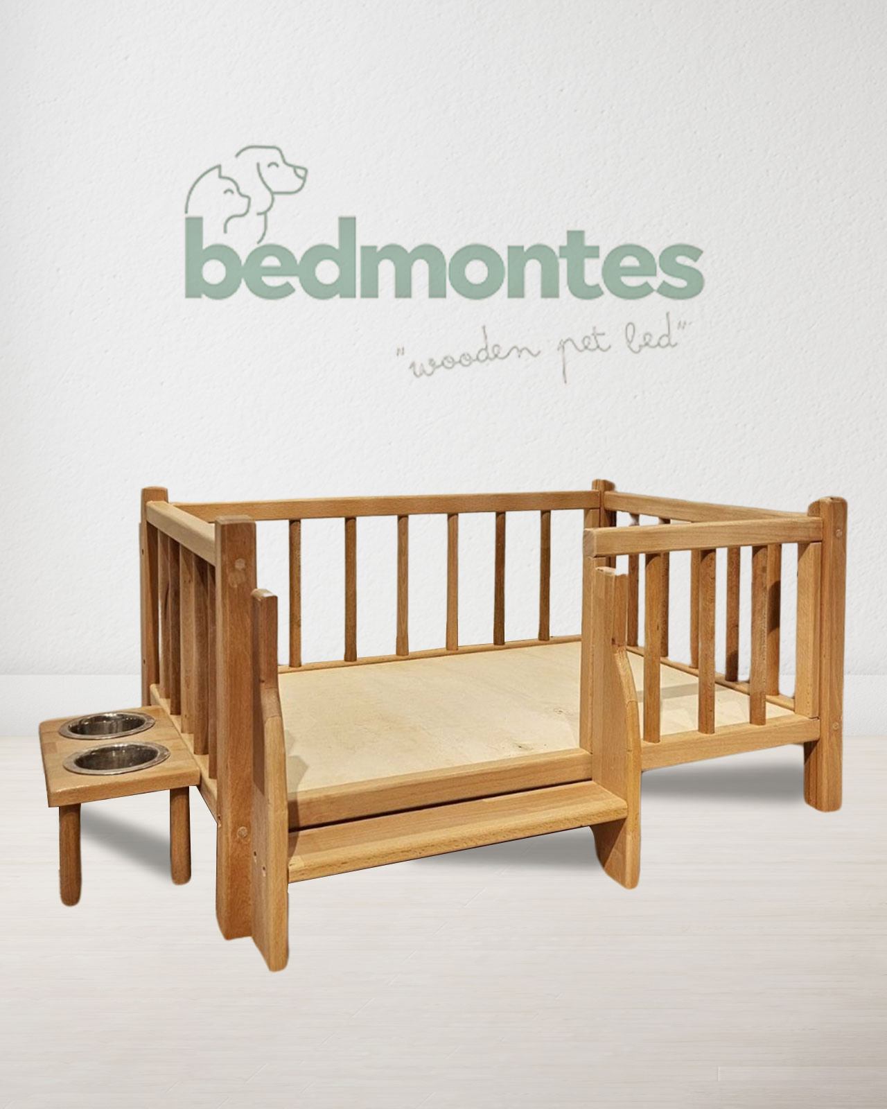 Kayın Ağacı Ahşap Evcil Hayvan Yatağı