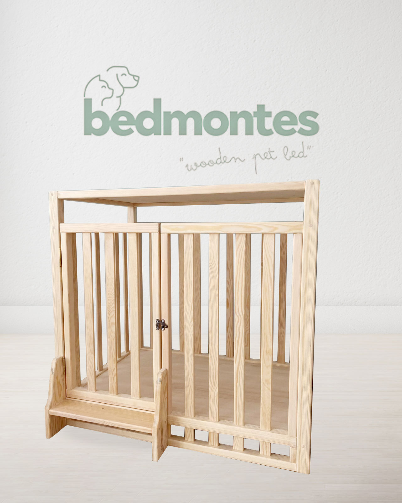Kilitli Ahşap Evcil Hayvan Yatağı