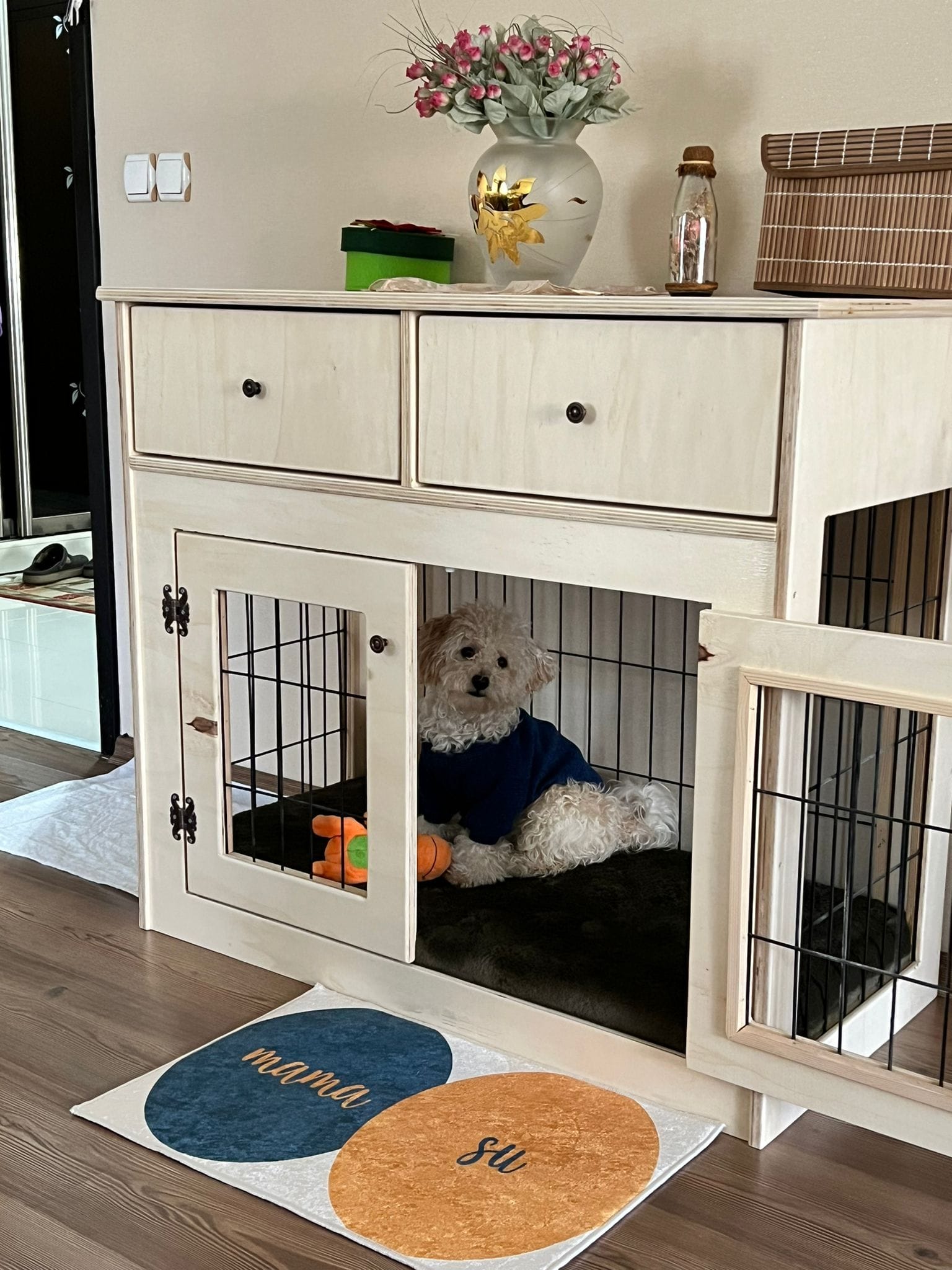 Barney Model Ahşap Evcil Yatağı